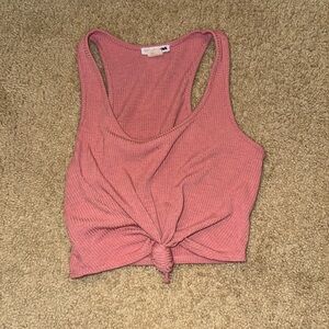Fashion Nova Pink Knotted Tank Top